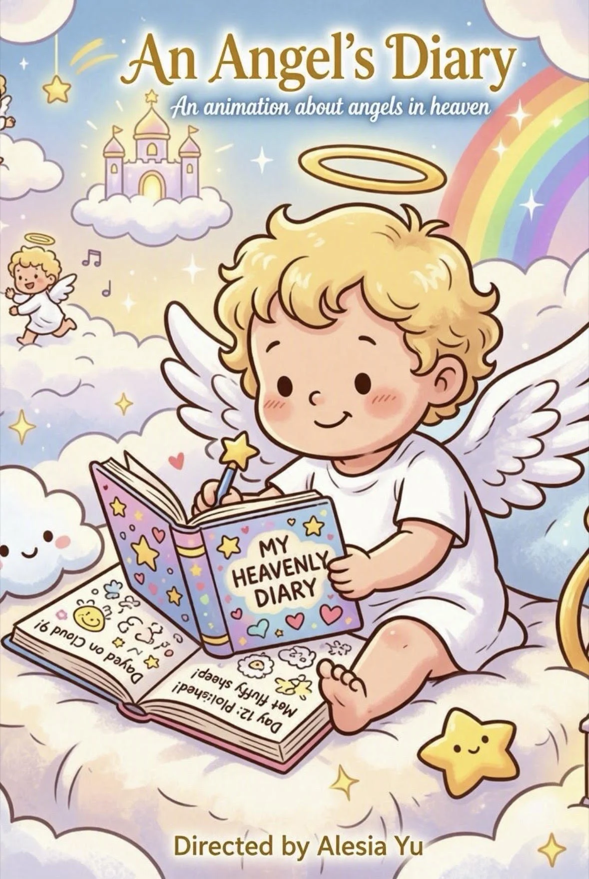 Poster for the animated short An Angel's Diary, with the credit "Directed by Alesia Yu" at the bottom