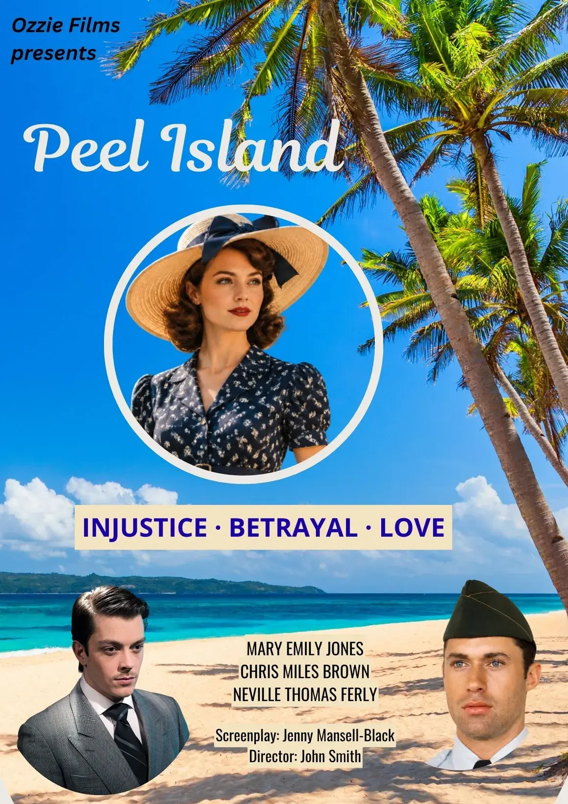 Poster for the screenplay Peel Island